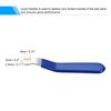 sourcing map Lever Handle Iron Chrome Plated Replacement with Plastic Grip Blue for DN20 Ball Valve