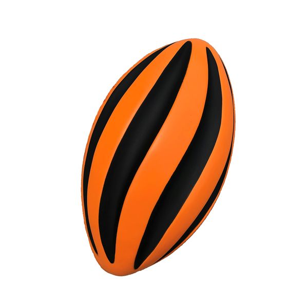 LMC Products Spiral Foam Football - Soft Foam Football for Kids - Each Quality Kids Football is 9 Inches - Adult & Toddler Football Youth - Small Football (Orange & Black)