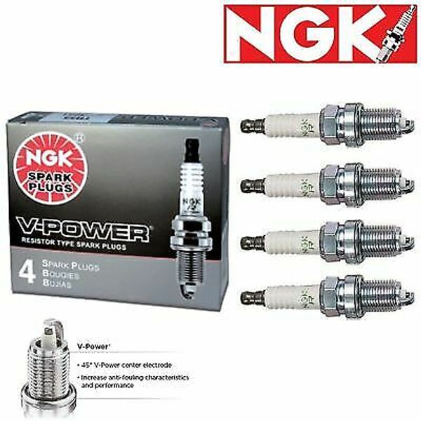 4 Pcs V-Power Spark Plugs NGK 2007-2012 Dodge Caliber 1.8L Naturally