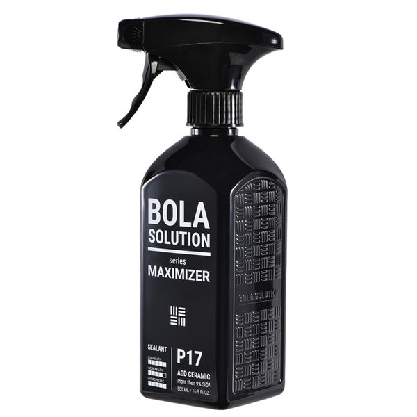 BolaSolution P17 Coating Agent, Ceramic Coating for Cars, 16.9 fl oz (500 ml) Large Capacity, Glass Coating and Car Wax Effects in 1, Car Wash Supplies (P17 (Black) ))