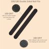 BANSHAN 12 PCs Professional Nail Files Double Sided Emery Boards 100/180 Grit, Fingernail Files for Natural/False Nails, Nail Styling Set for Home and Salon Use - Black