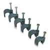 Grey Round Cable Clips 7mm- 50 Pieces