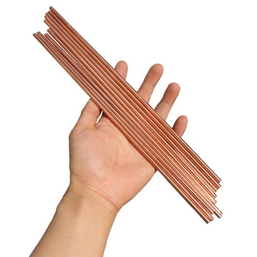 Copper Round Rod, VERNUOS 20 pcs 3.25mm / 1/8 inch Copper Round Rods Lathe Bar Stock,305mm(12in) in Length