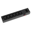 Pro Elec PEL01259 6 Way IEC Distribution Block with Overload Switch