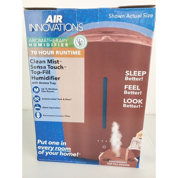 Air Innovations Humidifier Top Fill Clean Mist 70 Hour Run Time Aroma MH-325
