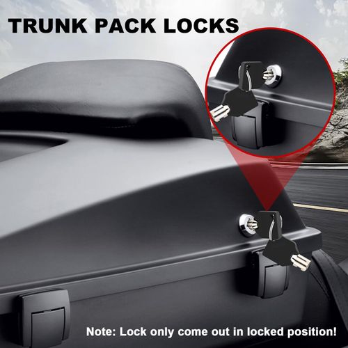 AEEAST Motorcycle Rear Trunk Lock, Saddle Bag Tour Pack Lock with 2 Keys Fit for Harley Davidson Touring Road King Electra Street Road Glide 1993-2013