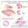 6 x 1 Foldable Baby Walker w/ 3 Level Adjustable Height & Removable Seat Cushion