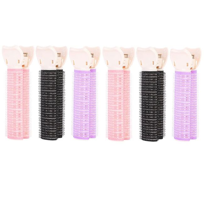 6 Pieces Non-Heated Small Curly Curlers Long Short Hair Rollers Self Grip Hair Rollers for Non-Heated Small Curly Styling Tool Hair Volume Women Girls Men