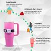Bottle Beacon® Tracker Strap – Fits Stanley, Hydro Flask, Yeti & Nalgene | Durable Velcro Holder (White)