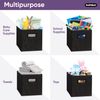 Superio Fabric Organizing Bin, 11" Black Fabric Cube 8-Pack