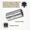 sourcing map 8pcs E-Torx Socket 1/4" Drive E10 External Torx Deep Socket CR-V 6 Point Spline Socket Star Female Bit Socket for Auto Repairs Home Maintenance DIY Hand-Making 1" Length