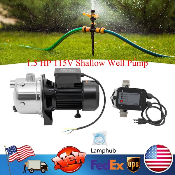 1.5 HP 115V Shallow Well Pump Garden Booster Jet Pump W/ Controller 1200 GPH