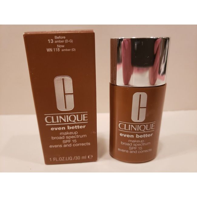 Clinique- Even Better Makeup Evens And Corrects - BS SPF 15 ~WN118 Amber~1 oz