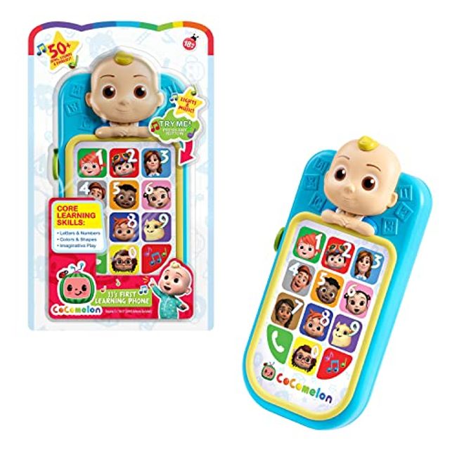 CoComelon JJ’s First Learning Toy Phone with Lights, Sounds, Music, Easter Basket Stuffers, Officially Licensed Kids Toys for Ages 18 Month