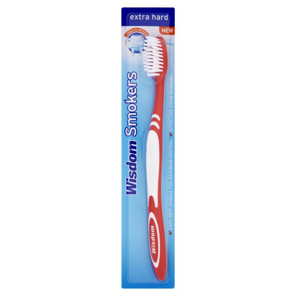 12x Wisdom Smokers Extra Hard Brush Toothbrush (Previously Addis)