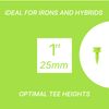 ECADDIE Green 25mm Plastic Castle Golf Tees (100 pack)