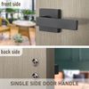 KNOBWELL 2 Pack Dummy Door Knobs Matte Black Interior Door Handles Non-Functioning Pull Only for Closet/French Doors(Only One Side Use)