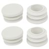 sourcingmap 19mm Dia White Plastic Blanking End Cap Tubing Pipe Inserts Bung 4 Pcs