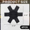 Flexible NBR Rubber Spider Insert Solid Spider Center Inserts Suitable for L Jaw Coupling Set, Black (4 Pcs, L100)