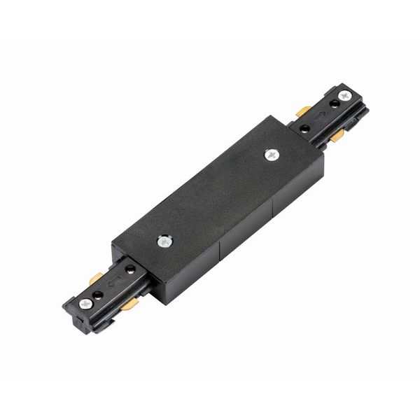 Black 240V Single Circuit Track Central Connector Accessory Track Lighting