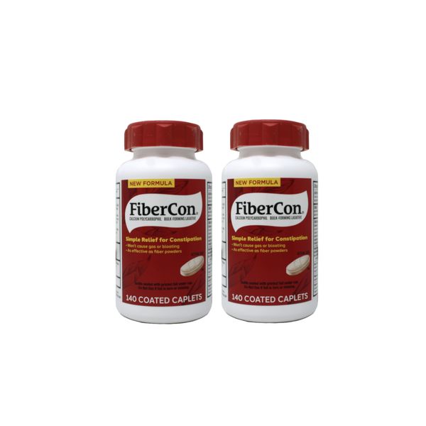Fibercon Fiber 140 Caplets Each by Fibercon (Pack of 2)