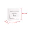 Push to Exit Button for Door Access Control System ABS Material NO/COM Output Square Classic Shape 10pcs