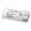 Tablemate W95PK4 9.5" Table Set Plastic Serving Forks/Spoons - White (48/PK) New