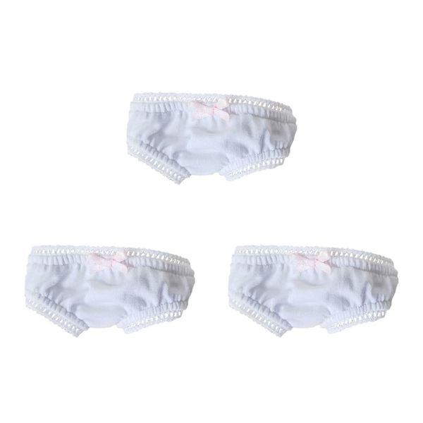 niannyyhouse 5.9 inch (15 cm) Doll Cotton Doll Panties Set of 3 Dress Up Plush Lace Panties Doll Baby Clothes (5.9 inches (15 cm)