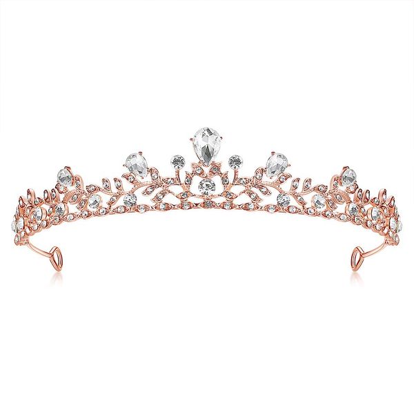 Lovelyshop Royal Kristall Princess Hochzeit Legierung Kopfschmuck - Roségold