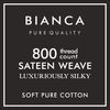 Bianca Luxury 800 Thread Count Cotton Sateen Oxford Pillowcase Silver