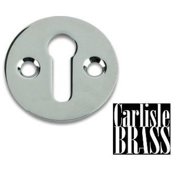 Carlisle Brass Victorian Keyhole Escutcheon Cover 32mm - Polished Chrome