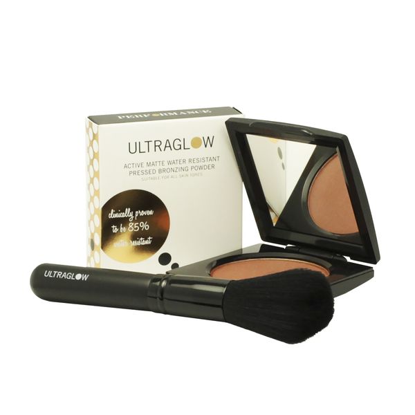 Ultra Glow Active Matte Powder with Powder Brush