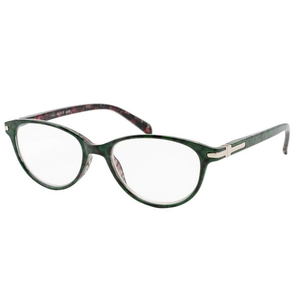 Ale Reading Glasses 1.0 Degree Plastic Frame Spring Hinge Green AP135S