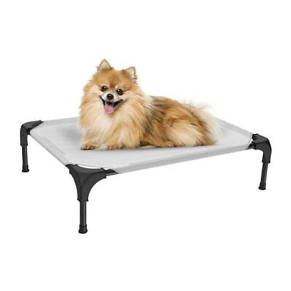 Cooling Elevated Dog Bed, Portable Raised Pet Cot with Washable & Small