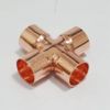 Copper End Feed Equal Copper Cross 4 Way Plumbing Pipe Fitting (15mm) (5)