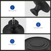 LONTAN 4 Pack Black Cupboard Knobs Small Black Cabinet Knobs Zinc Alloy Special Patterns Kitchen Drawer Pulls