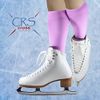CRS Cross Figure Skating Socks (2 Pair) Premium Knee High Tights for Ice Skates, Footed Skate Socks, Ice Skating Socks, Dance (Pivot Purple)