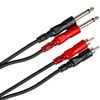 Hosa Stereo Intercon Dual 1/4ints to Dual Rca2m