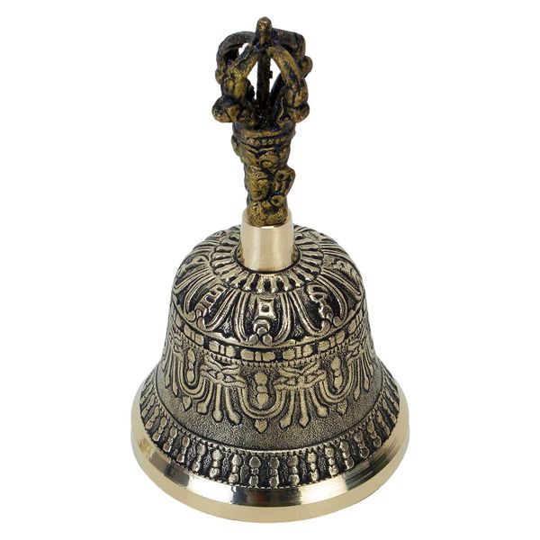 Tibetan Hand Bell/Meditation & Prayer Bells Dorje Vajra Buddhist Bell 5 inch