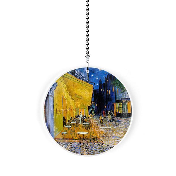 Fine Art Van Gogh Cafe Terrace Fan/Light Pull
