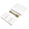 Box.it.pack.it Kraft Paper Gift Tags, White, Scallop 8x4 cm, 100 Pack with String
