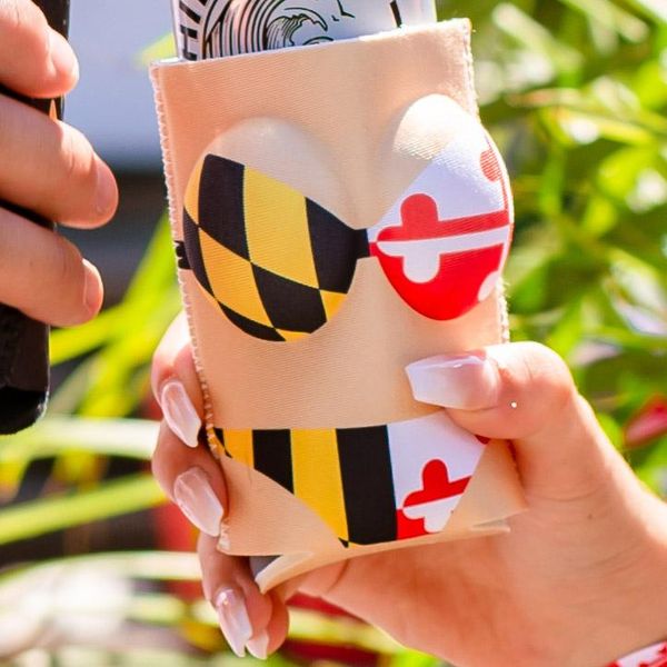 Maryland Boobies / Can Cooler - 1 / Maryland Flag