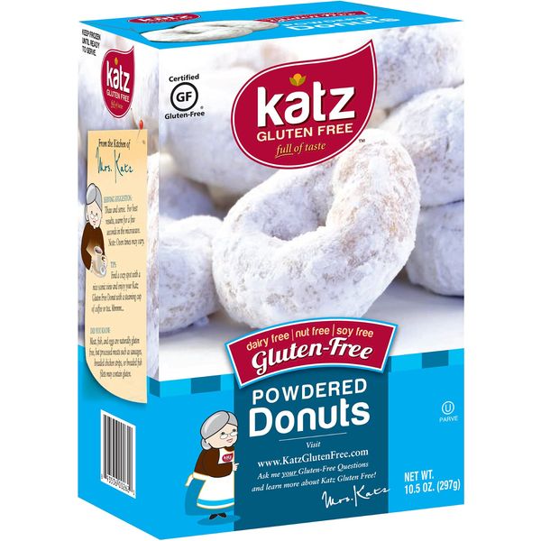 Katz Gluten Free Powdered Donuts | Dairy Free, Nut Free, Soy Free, Gluten Free | Kosher (3 Packs of 6 Donuts, 10.5 Ounce Each)