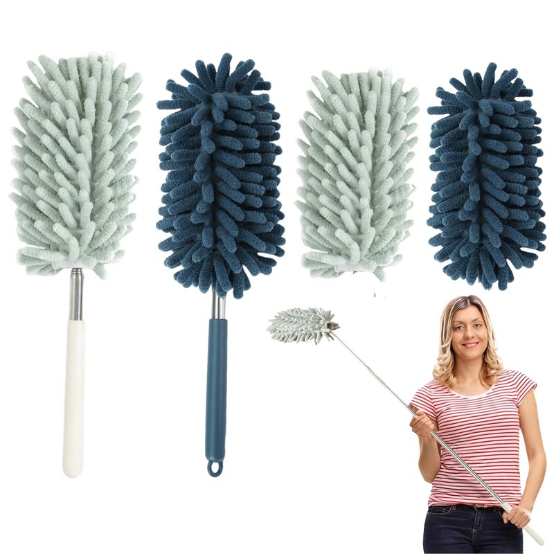 Pack of 4 Telescopic Washable Duster Long Extendable Extra Long up to ...