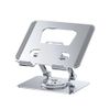 Lamsimoy Universal Laptop Stand with 360° Rotating Base, Adjustable Height Multi-Angle, Foldable Mounted Reading Bookshelf Silver Easy Install Easy to Use