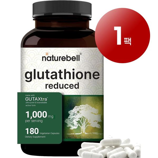 Wawa Market NatureBell Glutathione 1000mg Vegan 180 Tablets Antioxidant Immune System Skin Aging Health Care 1 Pack, 3 Packs