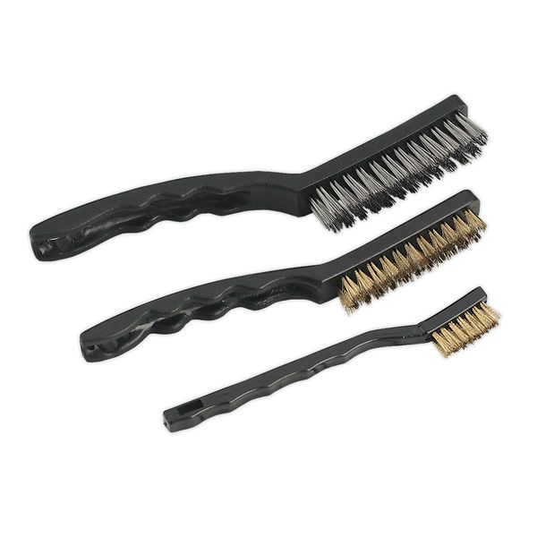 Sealey Ak9801 Wire Brush Set Auto Engineer'S 3Pc