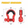 2 Pack 3/4'' D-Ring Shackles w/Backer Plate Bolt on Clevis Bumper Mount Brackets
