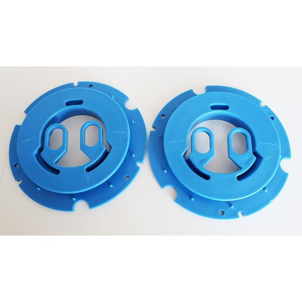 2 PAD RETAINERS, CENTERING DEVICES FOR VARIOUS WALK BEHIND SCRUBBERS, TENNANT