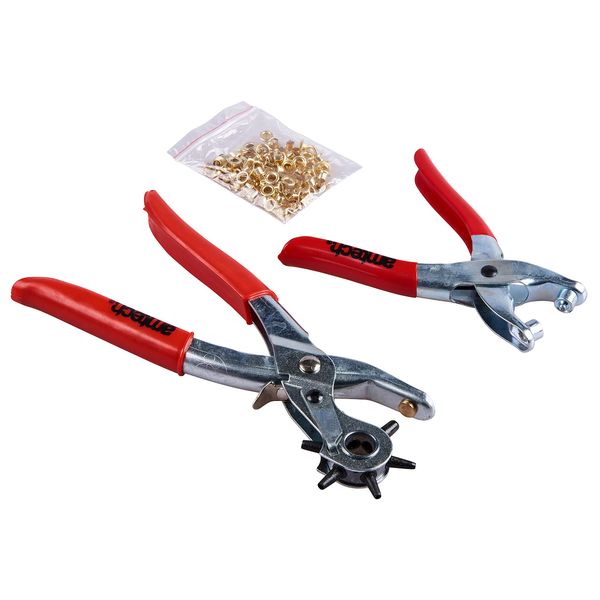 Amtech B1460 Leather Punch & Eyelet PLIER Set - with 100pc Eyelets